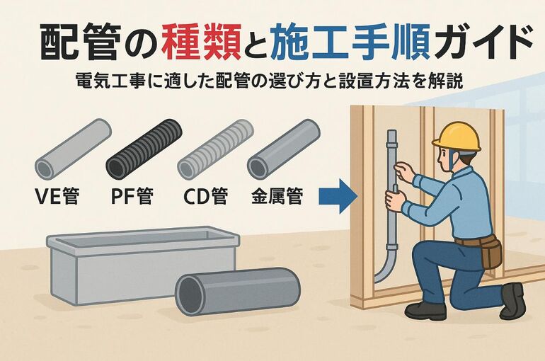 電気工事で配管を選ぶ際の種類と施工手順ガイド！材料比較と安全な設置 