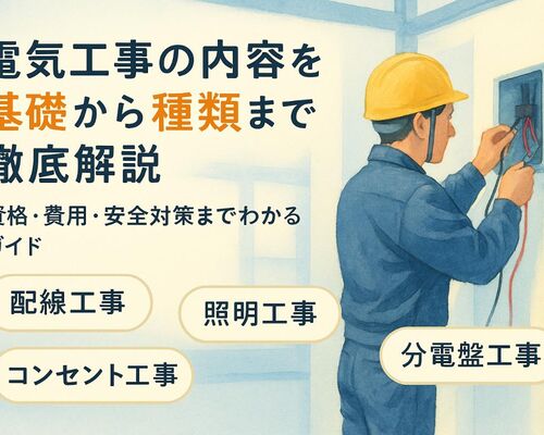 12電気工事の内容を基礎から種類まで徹底解説｜資格・費用・安全対策までわかるガイド