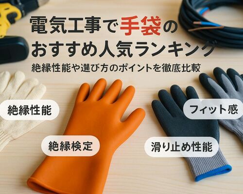 18電気工事で手袋のおすすめ人気ランキングと絶縁性能や選び方のポイント徹底比較
