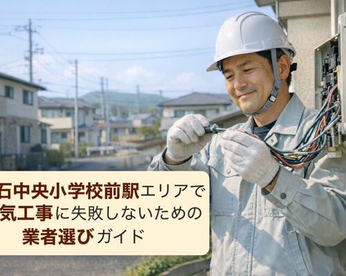 24 平石中央小学校前駅 電気工事