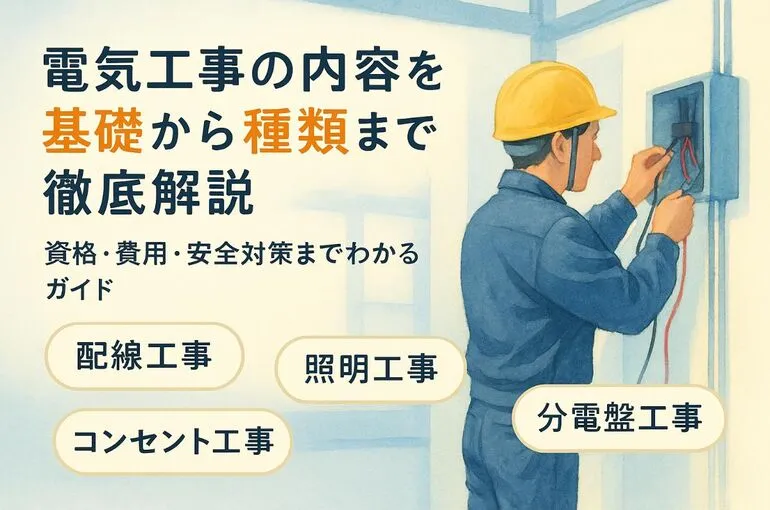 12電気工事の内容を基礎から種類まで徹底解説｜資格・費用・安全対策までわかるガイド