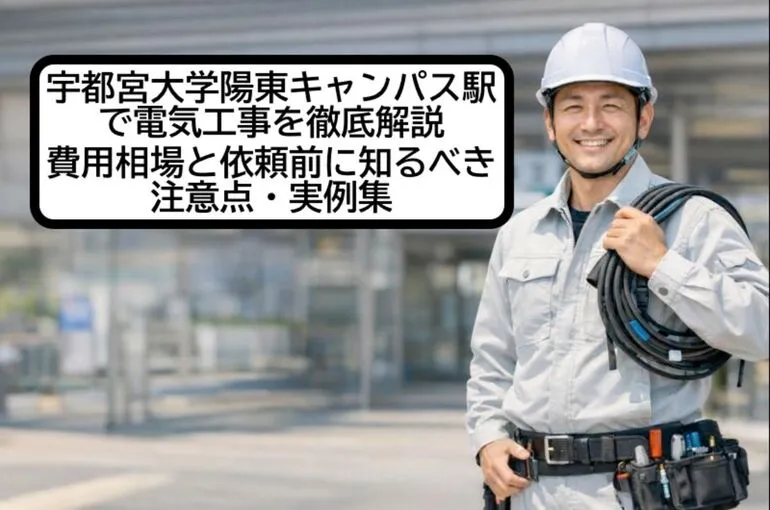 宇都宮大学陽東キャンパス駅で電気工事を徹底解説｜費用相場と依頼前に知るべき注意点・実例集